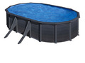Gre poolpakke oval 14550 liter grafit - Swim & Fun